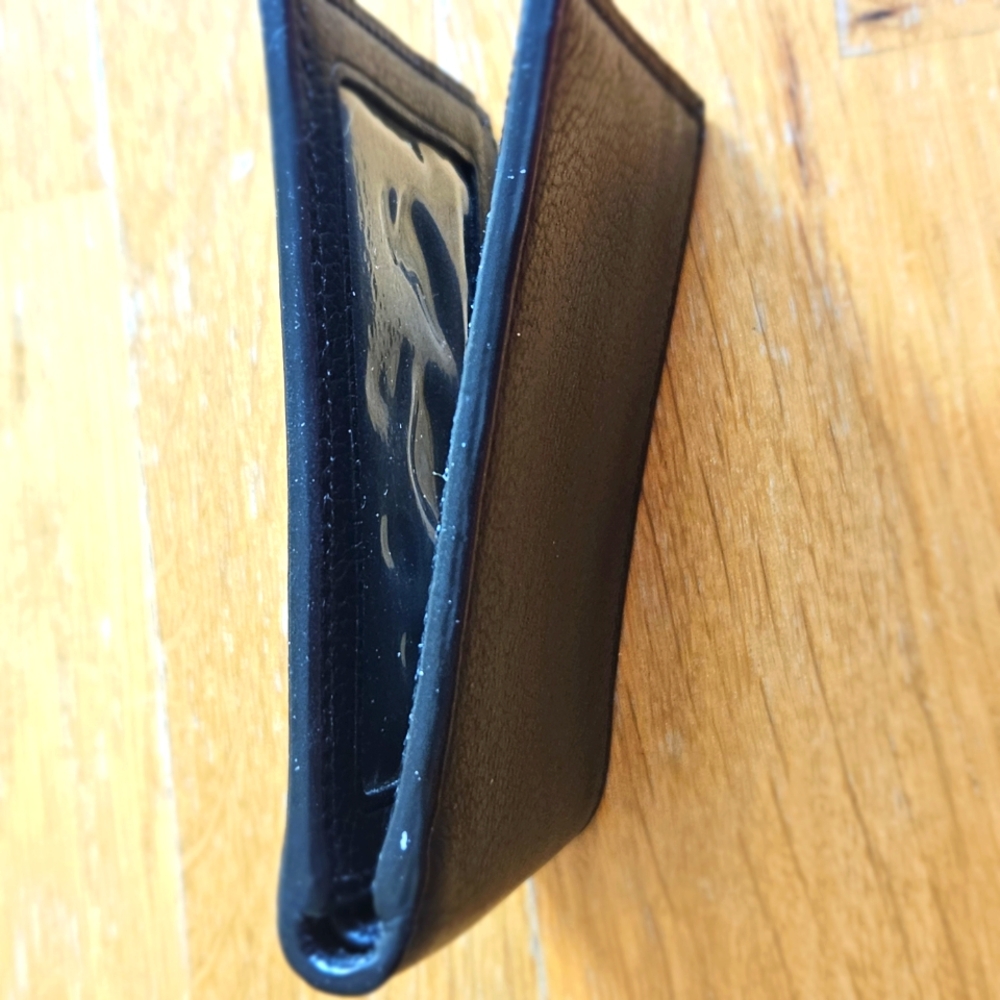 COACH Billfold ID Calf Leather Wallet - Black - Picture 9 of 14